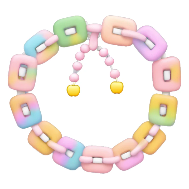Pastel bracelet with ‘SWIFTIE’ in beads, Apple iOS emojis 💕🌸✨🎶🐍 sticker