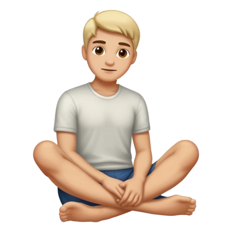 A sly face with feet crossed behind  sticker