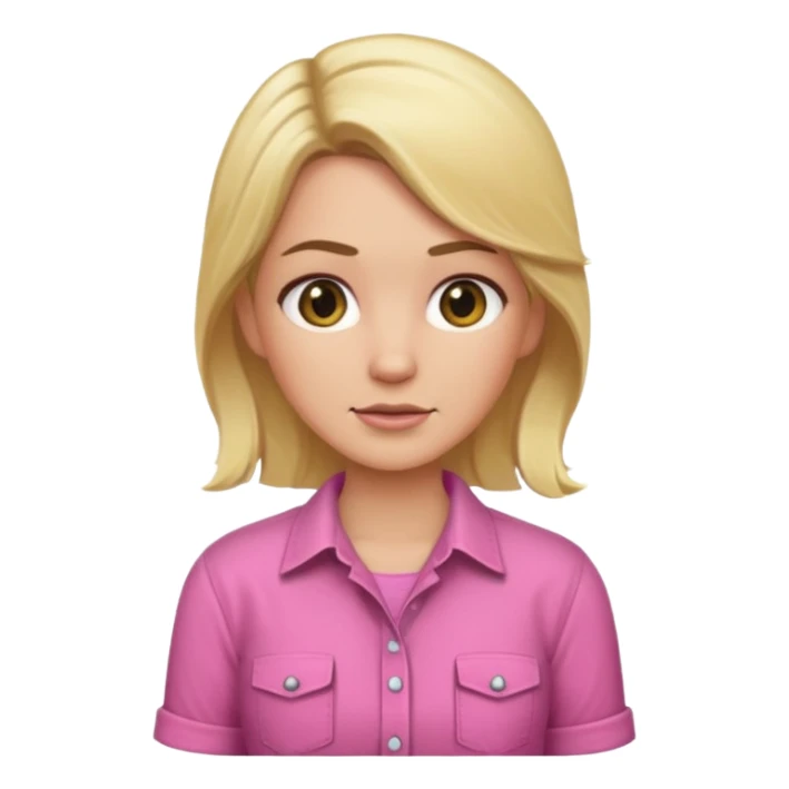 lumberjack blonde woman pink shirt sticker