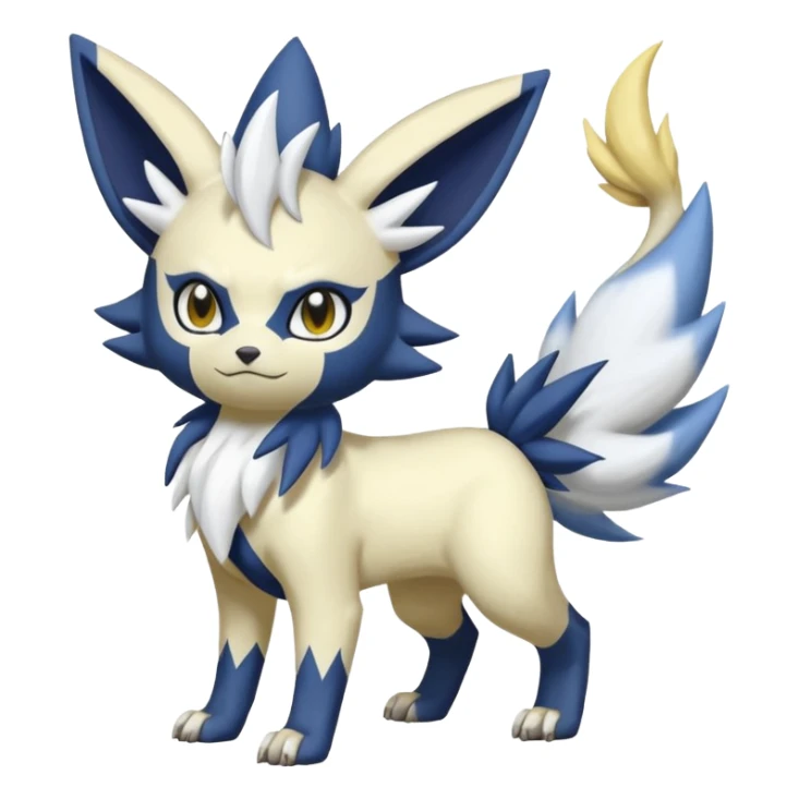 Meowstic-Jolteon-Absol-Fakémon-hybrid-creature (full body)  sticker