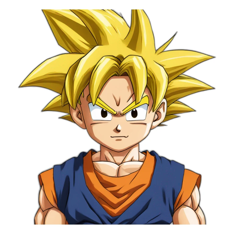 son goku dragon ball z syper sayain 2 sticker