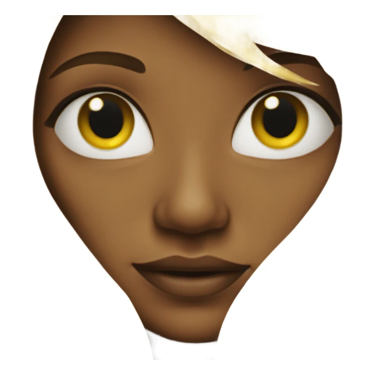 Yellow long hair women sticker