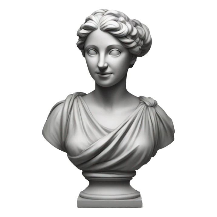 greco-roman bust drapery female sculpture sticker