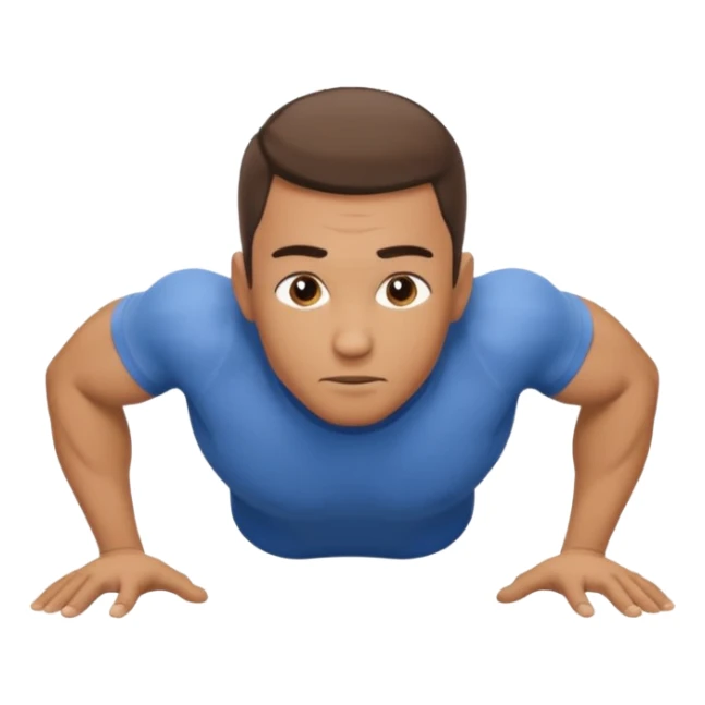 guy with a shirt on doing a push up. his head in neutral position, looking at the ground. 'F3' on his shirt sleeve sticker