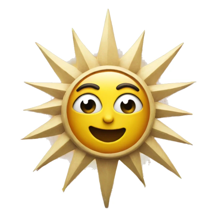 Star with the face of the Sun emoji  sticker