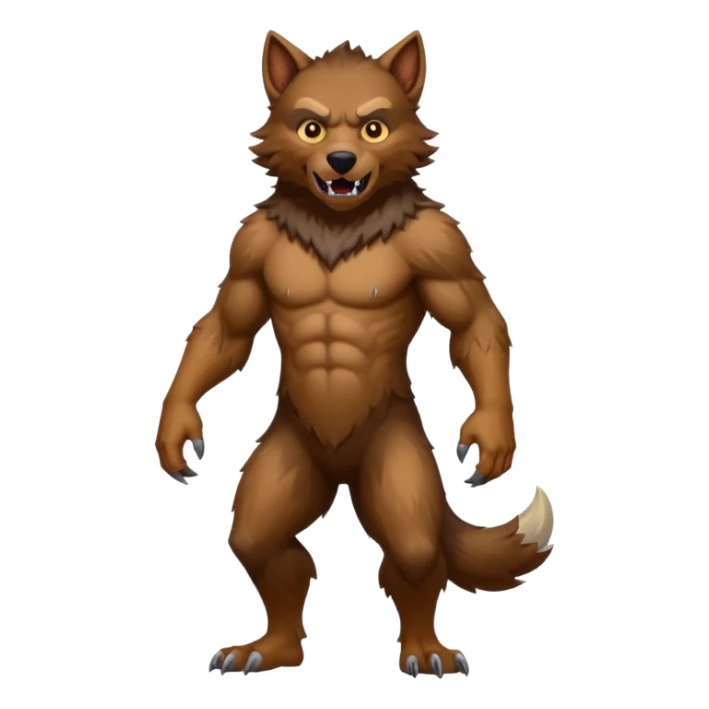 Create an emoji of Werewolf full bodied sticker