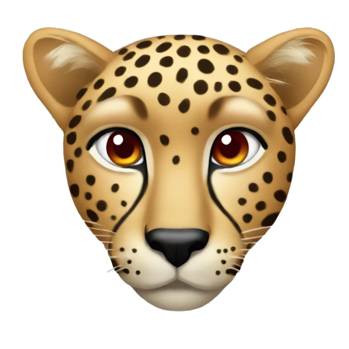 Cheetah with maroon eyes  sticker