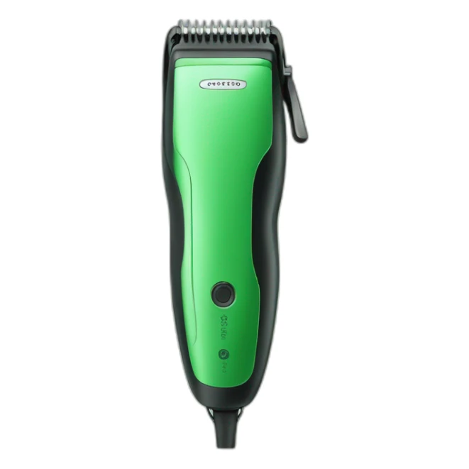 hair trimmer green color sticker