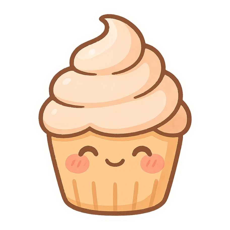 Chibi Cupcake Blush sticker