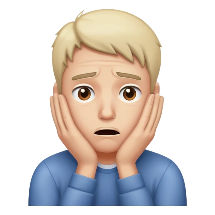Person stressed because of Genmoji sticker