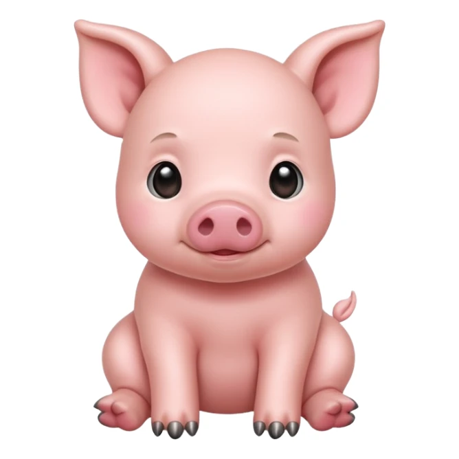 full body of baby pig sticker