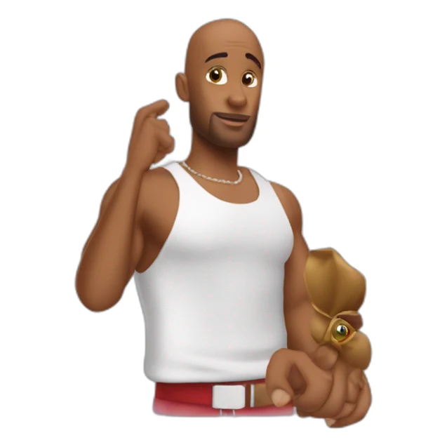 Booba qui fait un doigt d'honneur sticker