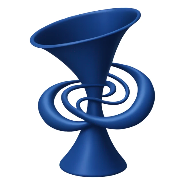 People are being sucked into a dark blue funnel sticker