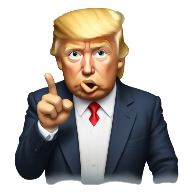 Donald trump blowing a kiss  sticker