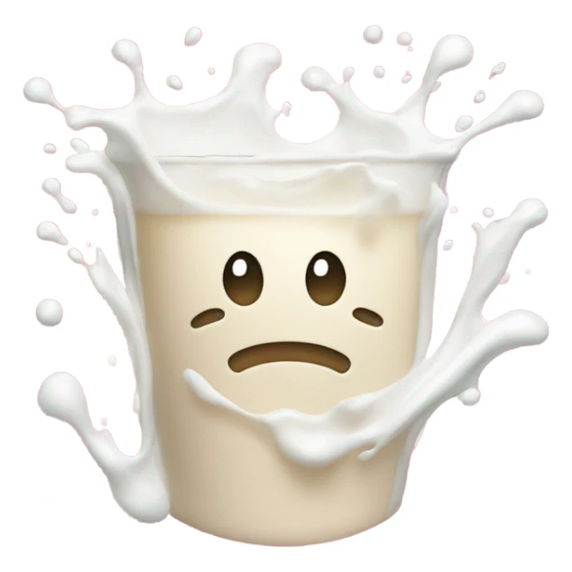 happy face with milk on it sticker