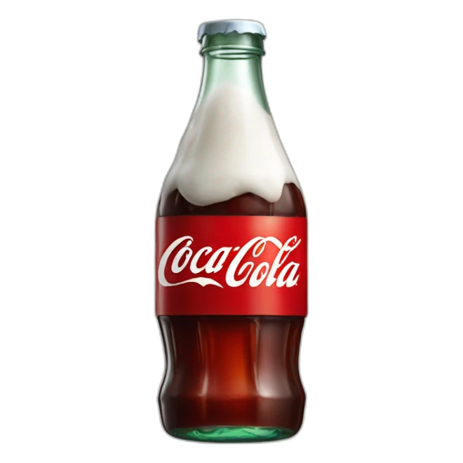 Coca cola glace bottle sticker
