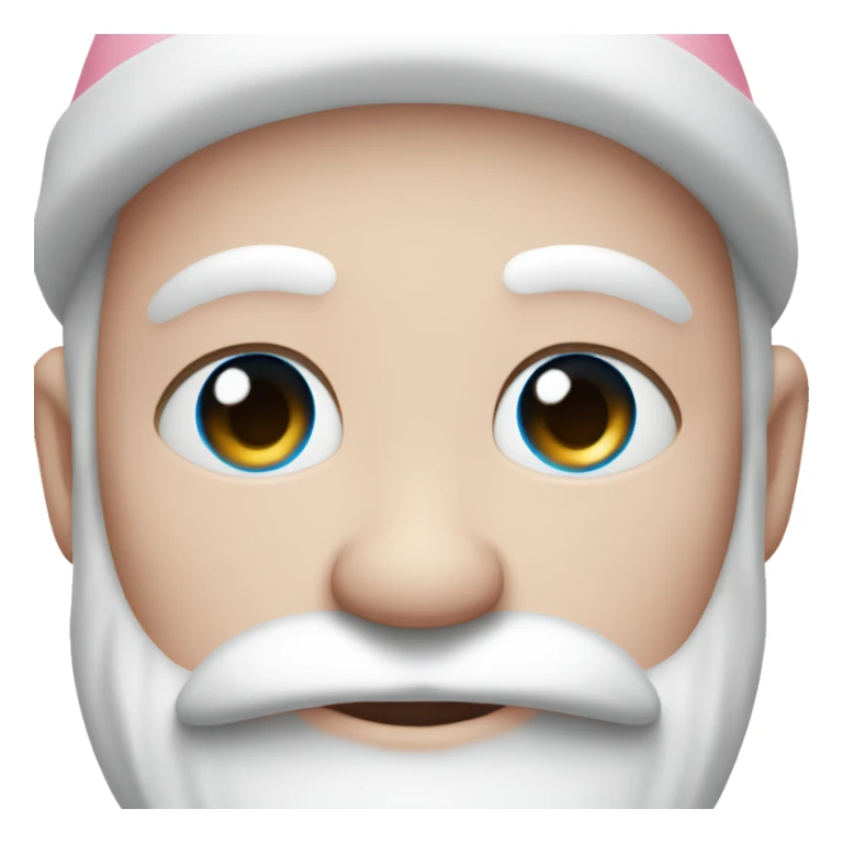 Light Pink Santa with blue eyes sticker