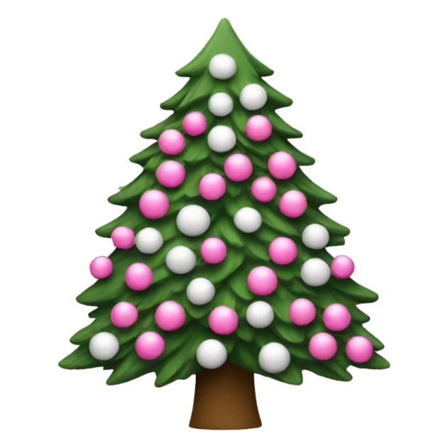 Christmas tree with pink and white  sticker
