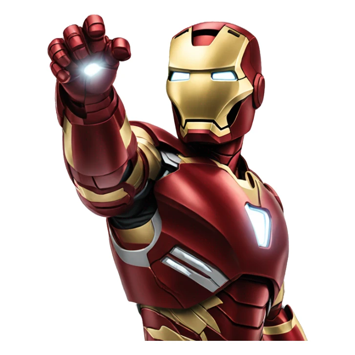 iron man showing his thumb to the ground down below sticker