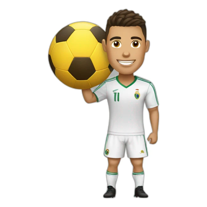 Ronaldo avec un ballon de foot  sticker