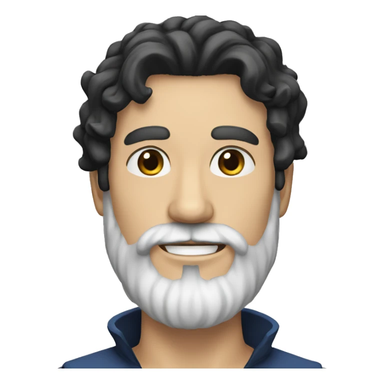 white-skinned man with black wavy hair and black beard sticker