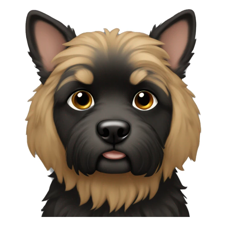 Black york with light brown Muzzle and paws sticker