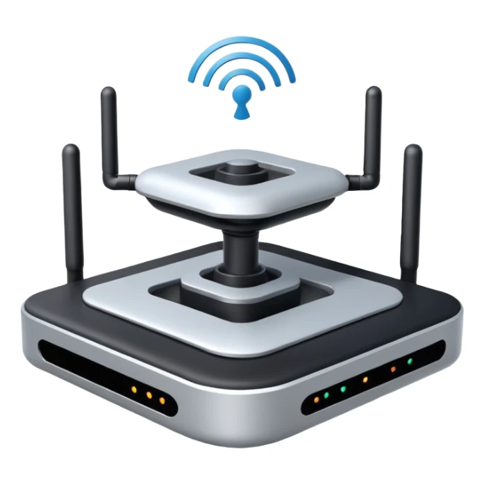 Can you create a picture for an AI LLM model router showing it as a hub connecting different LLMs? Make it abstract. Can you make it look more professional?
 sticker