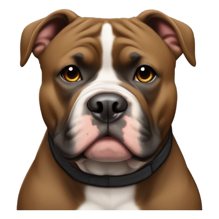 99% Black American Bully with brown eyes sticker