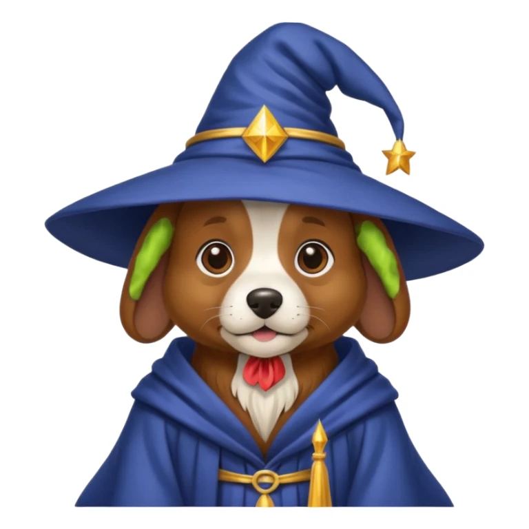 Dog wizard sticker