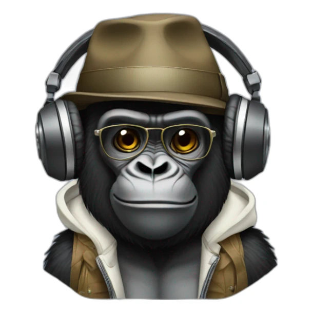 Dj gorilla  sticker
