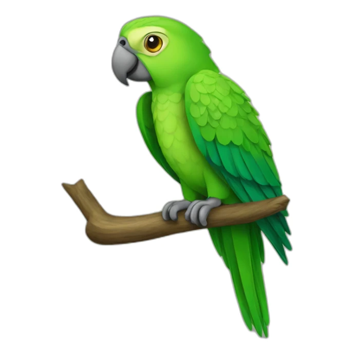 Green Parrot sticker