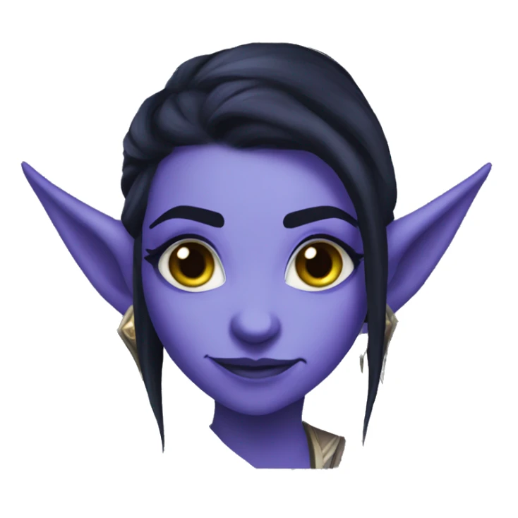night elf female from world of warcraft sticker