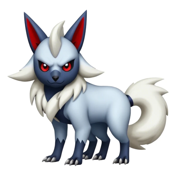 Edgy cool Absol-Zorua-Zangoose-creature-hybrid full body  sticker