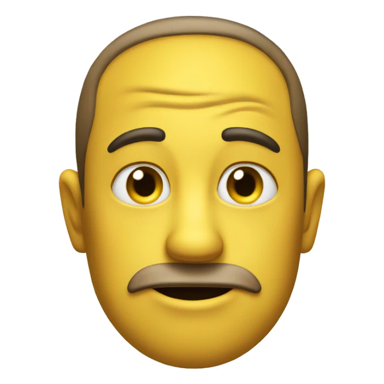 Yellow meh emoji side eyeing someone sticker
