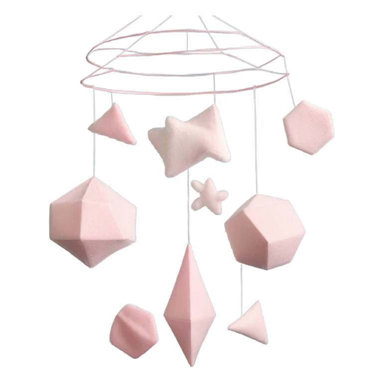 Pink geometric baby Mobil sticker