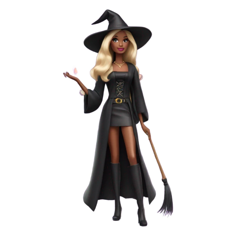 Barbie witch full body sticker