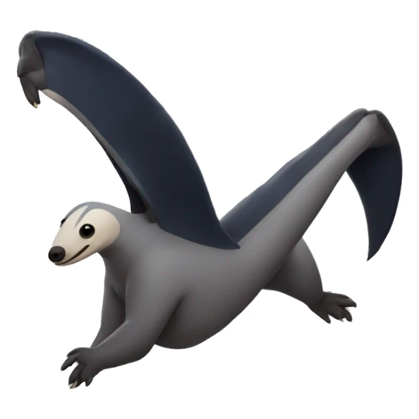 Flying anteaters with stars around them at night sticker