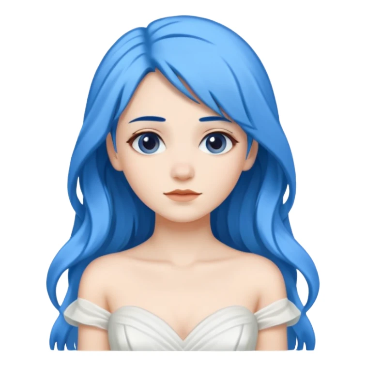 bride with blue hair sticker