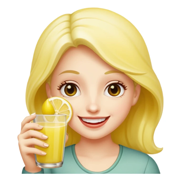 The Rosa roxburghii fruit is personified and then drinks lemon juice. sticker