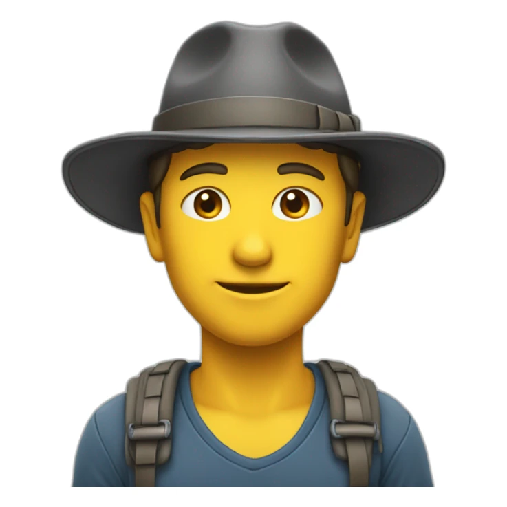 Porte avec un chapeau sticker