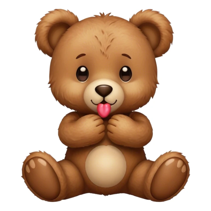 cute teddy bear sending a kiss sticker