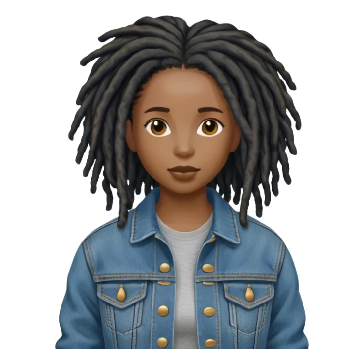 Black woman with dreadlocs  sticker