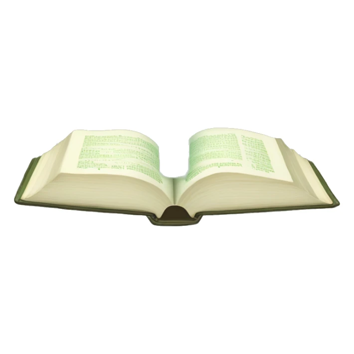 Open Light Sage green holy Bible with a light coloured gardens coming from the sides of the Bible  sticker