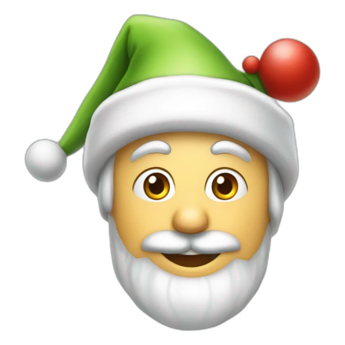 Le père Noël avec un bonnet de lutin sticker