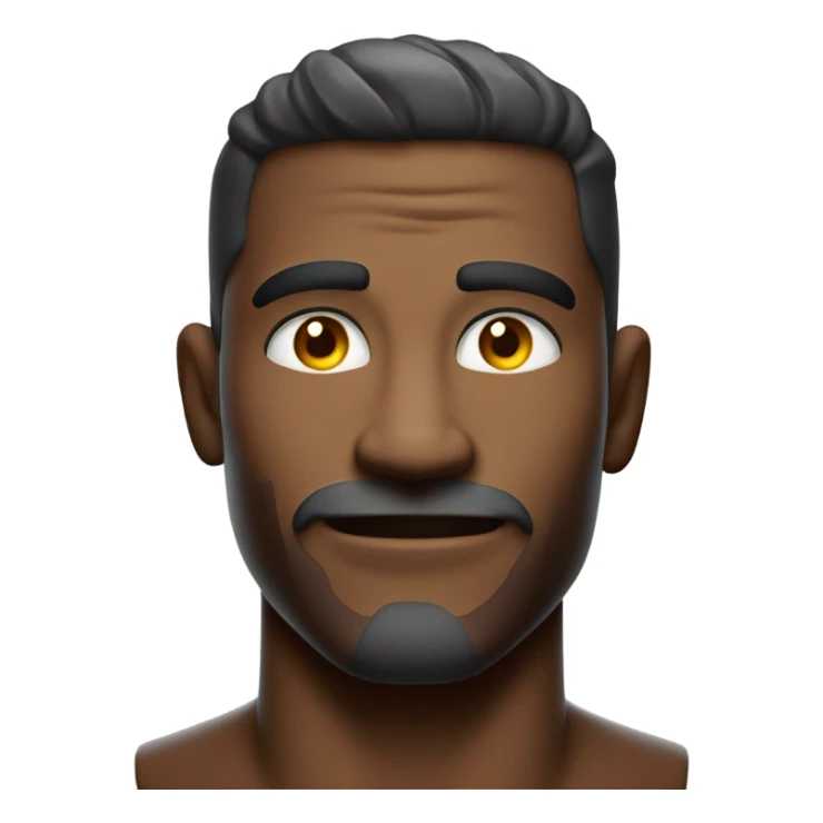 Chiseled face, neon glow, confident smirk. sticker