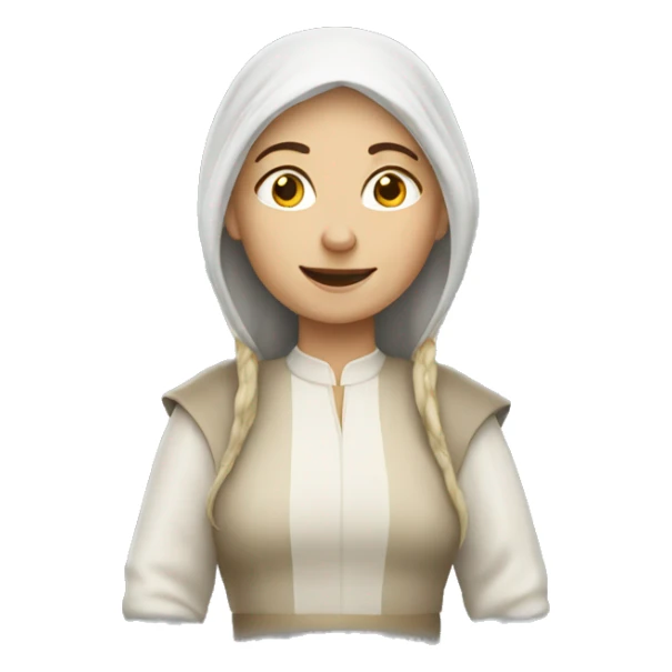 white medieval woman rich sticker