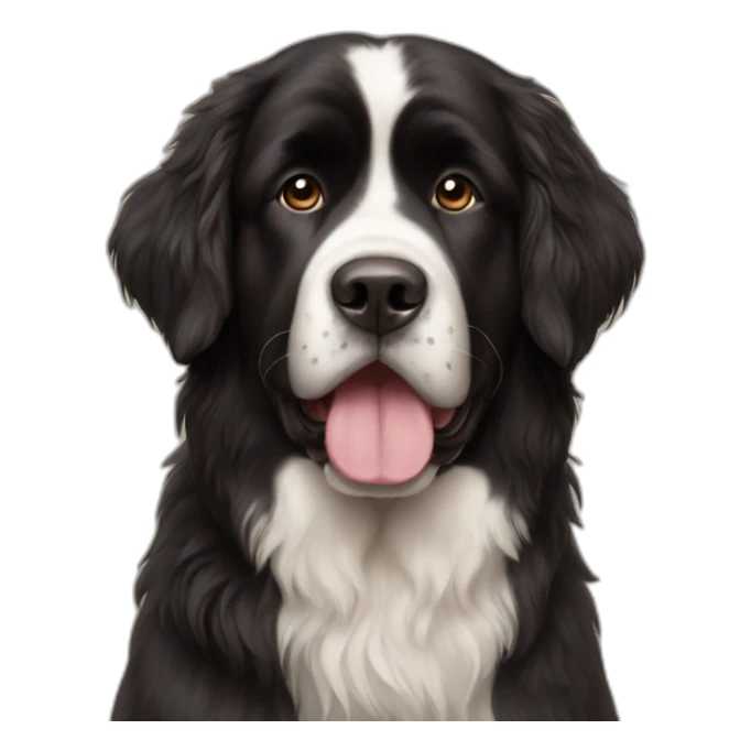 a photo of a dog Newfoundland sticker