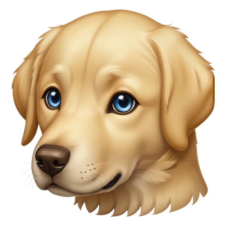 Labrador with right blue eye and left dark eye sticker
