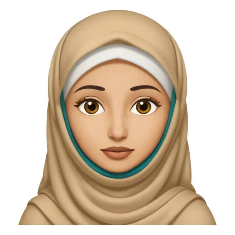arab woman with niquab cover face sticker