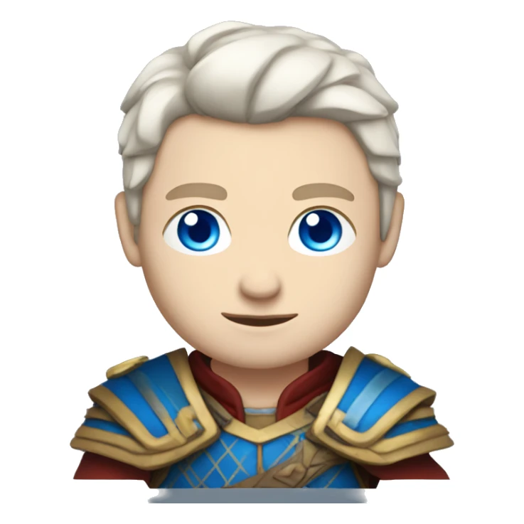 British white male with blue eyes wearing a Mongolian warrior outfit sticker